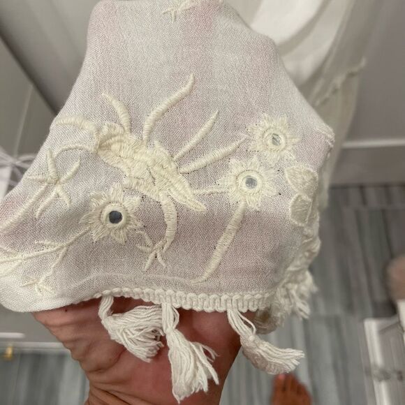 Raga Embroidered Mirrors Halter Boho Dress in Eggshells.Size M - Picture 9 of 17